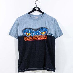 Black Anaconda Longest Watercoaster T-Shirt Tie Dye Noahs Ark Medium Y2K